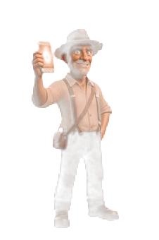 Gold Digger celebrating gold found in his phone